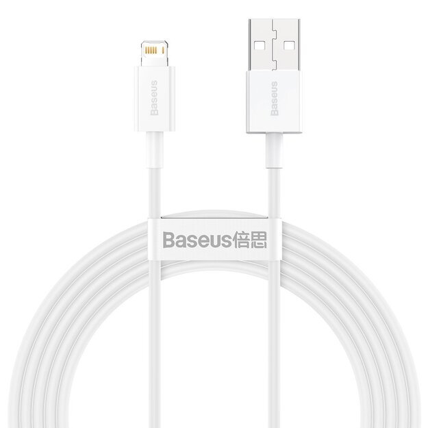 Baseus Superior USB - Lightning 2.4A 2 m cable White (CALYS-C02)