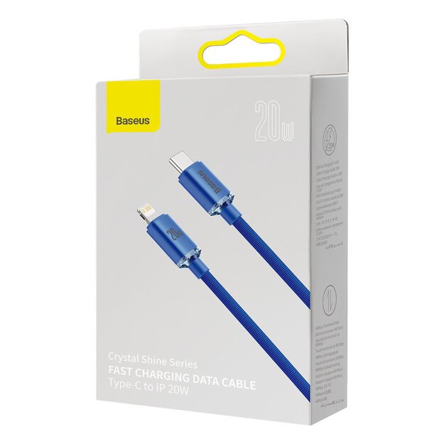 Baseus CAJY000203 Lightning - USB-C PD cable 20W 480Mb/s 1.2m - blue 4