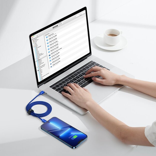 Baseus CAJY000203 Lightning - USB-C PD cable 20W 480Mb/s 1.2m - blue 8