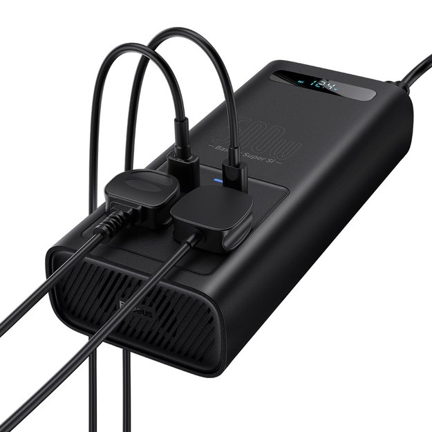 Baseus car power inverter 150W 12V / 500W 220V (EU and CN plug) black (CGNB000101) 6