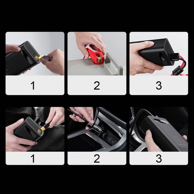 Baseus car power inverter 150W 12V / 500W 220V (EU and CN plug) black (CGNB000101) 26