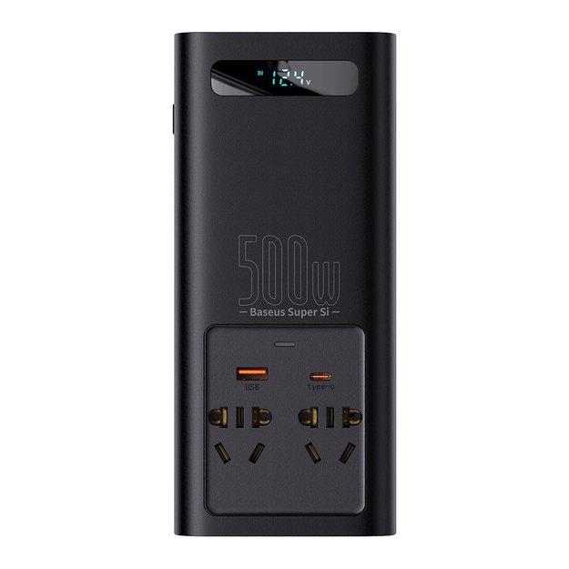 Baseus car power inverter 150W 12V / 500W 220V (EU and CN plug) black (CGNB000101) 2