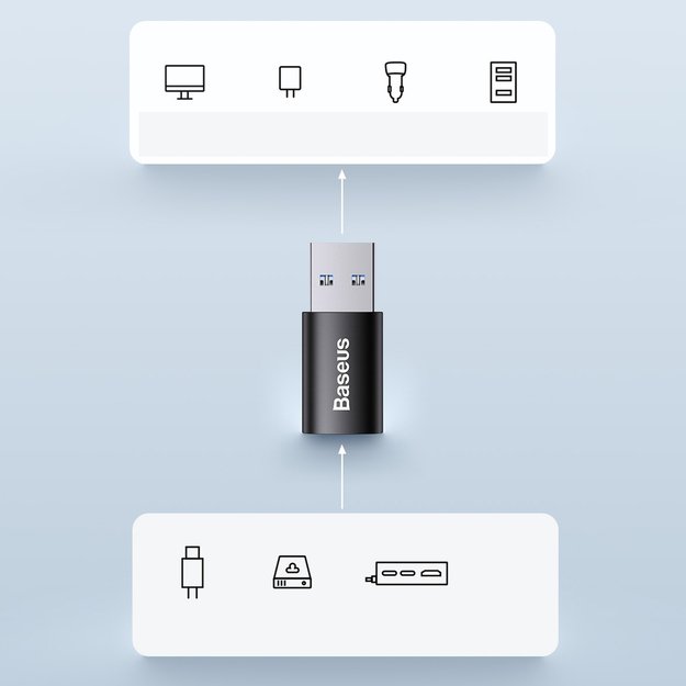 Baseus Ingenuity Series Mini USB 3.1 OTG to USB Type C adapter blue (ZJJQ000103) 12