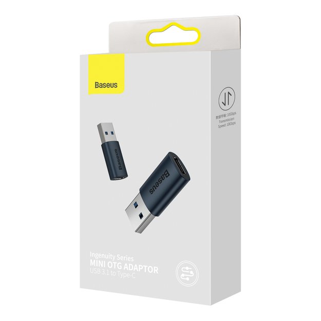 Baseus Ingenuity Series Mini USB 3.1 OTG to USB Type C adapter blue (ZJJQ000103) 4