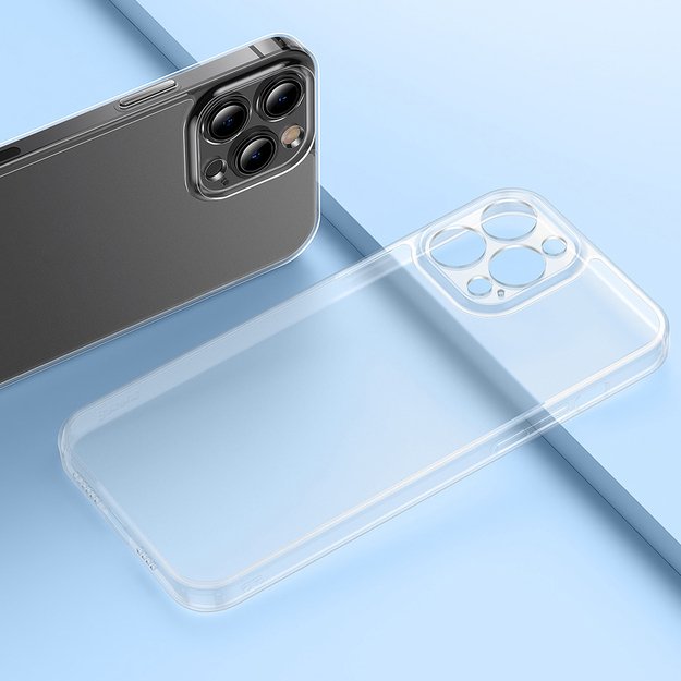 Baseus Frosted Glass Case Cover for iPhone 13 Pro Max Hard Cover with Gel Frame black (ARWS001101) 18