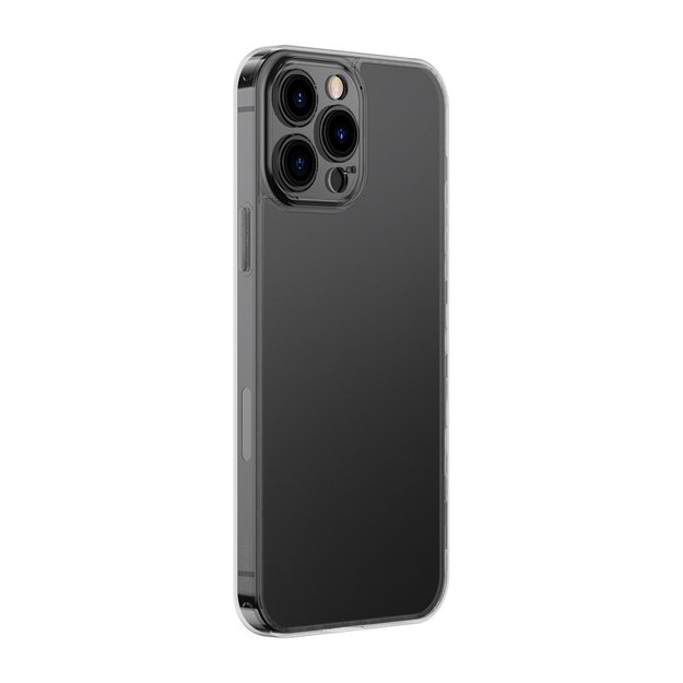 Baseus Frosted Glass Case Cover for iPhone 13 Pro Max Hard Cover with Gel Frame black (ARWS001101) 2