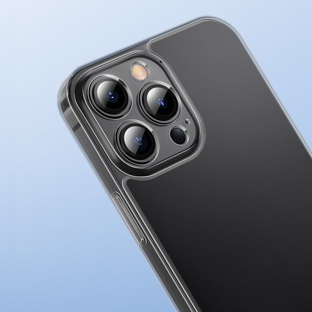 Baseus Frosted Glass Case Cover for iPhone 13 Pro Max Hard Cover with Gel Frame black (ARWS001101) 9