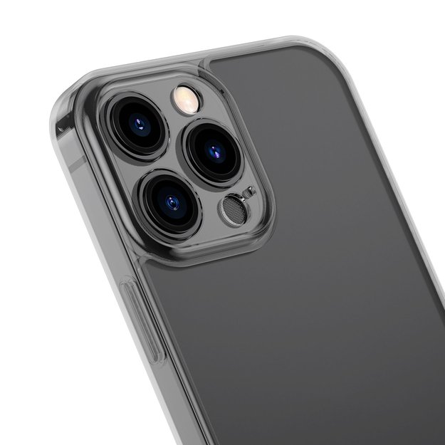 Baseus Frosted Glass Case Cover for iPhone 13 Pro Max Hard Cover with Gel Frame black (ARWS001101) 5