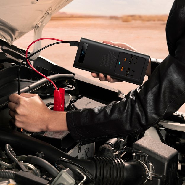 Baseus IGBT Car Inverter Inverter 300W 220V (CN / EU Plug) Black (CGNB010101) 9
