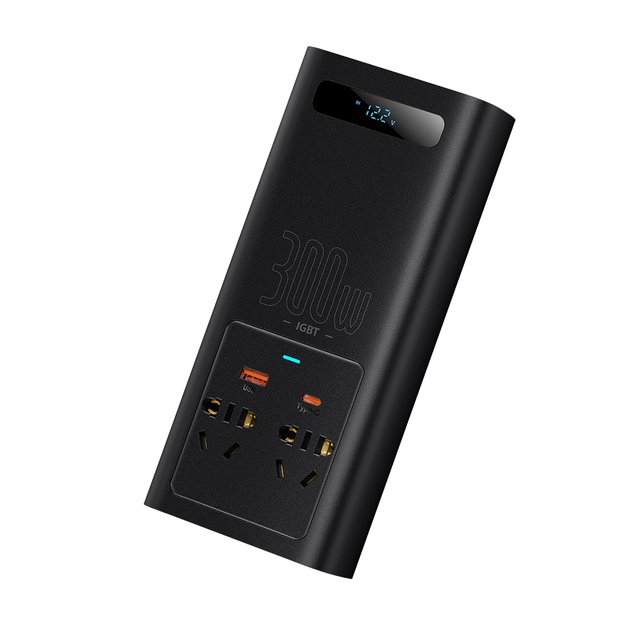 Baseus IGBT Car Inverter Inverter 300W 220V (CN / EU Plug) Black (CGNB010101) 8