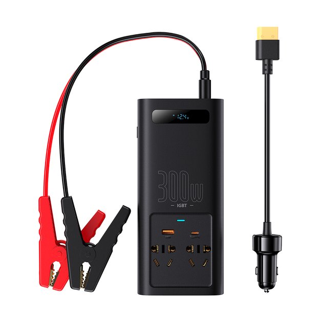 Baseus IGBT Car Inverter Inverter 300W 220V (CN / EU Plug) Black (CGNB010101) 7