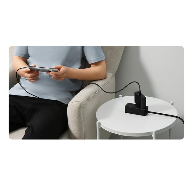 Baseus GaN5 Pro fast charger 2xUSB-C + USB 140W EU black (CCGP100201) 5