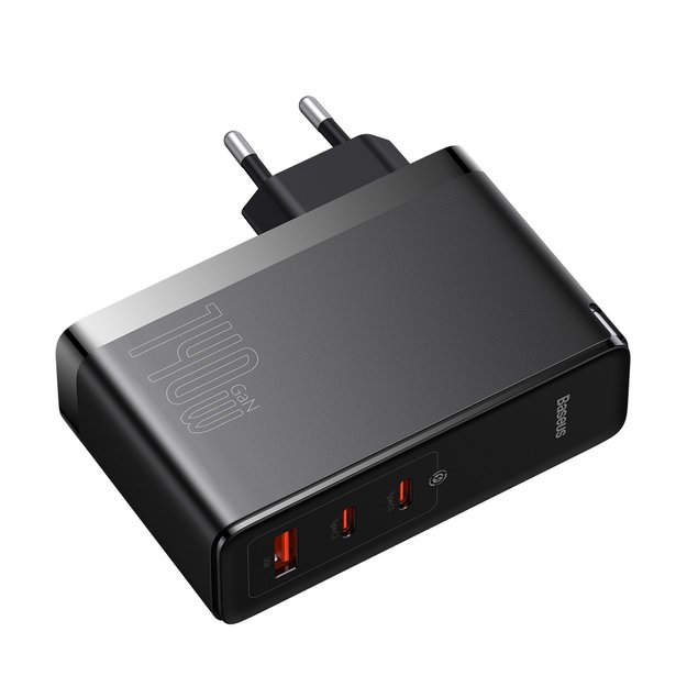 Baseus GaN5 Pro fast charger 2xUSB-C + USB 140W EU black (CCGP100201) 15
