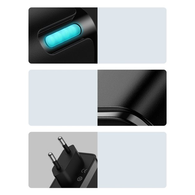 Baseus GaN5 Pro fast charger 2xUSB-C + USB 140W EU black (CCGP100201) 6