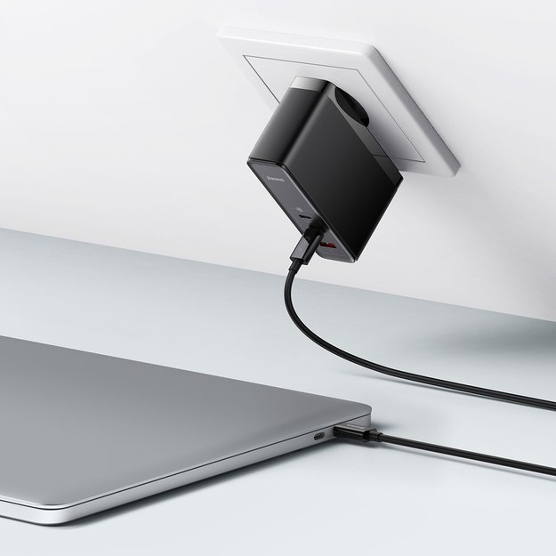 Baseus GaN5 Pro fast charger 2xUSB-C + USB 140W EU black (CCGP100201) 24