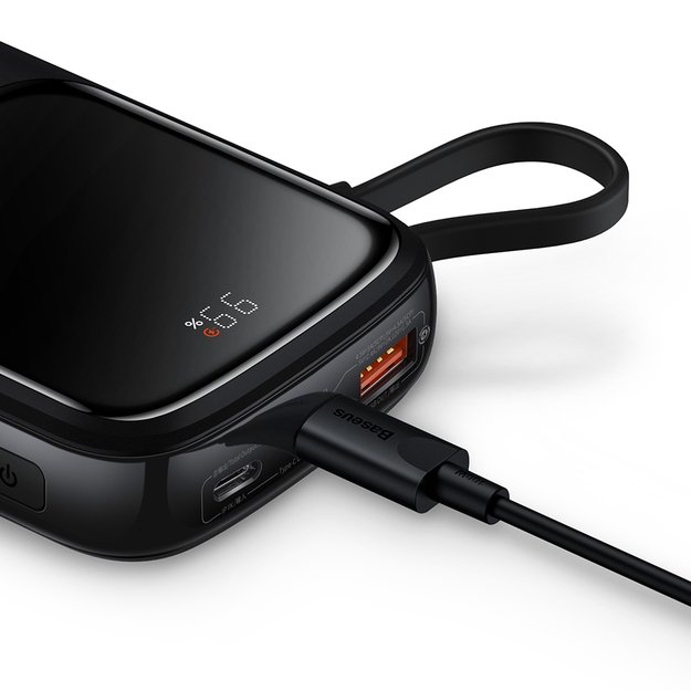 Powerbank 10000mAh 20W Baseus Qpow Pro Overseas Edition + USB C 3A Cable - Black 14