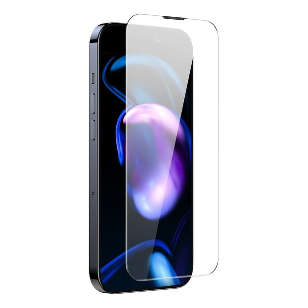 Baseus Set of 2x Tempered Glass for iPhone 14 Pro Full Screen with Speaker Cover 0.3mm + Mounting Frame 2