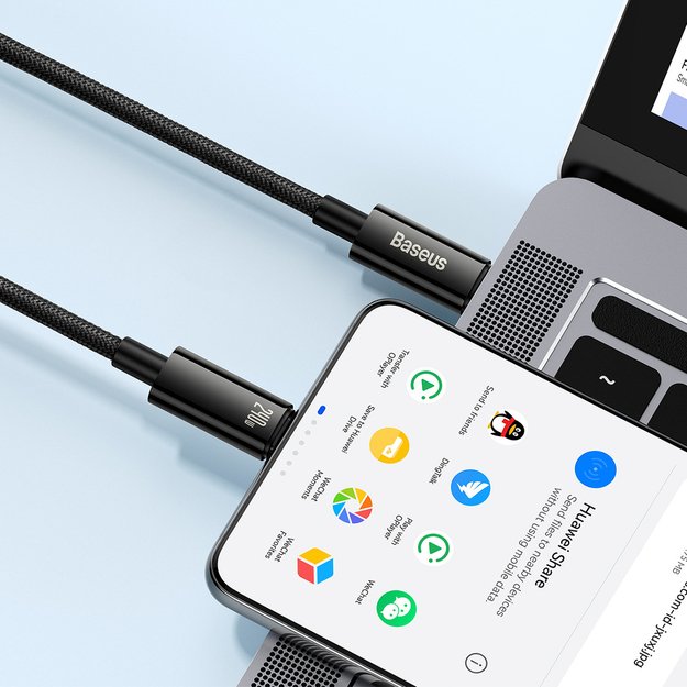 Baseus CAWJ040101 USB-C - USB-C cable 240W 480Mb/s 2m - black and gray 6