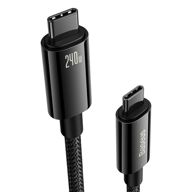 Baseus CAWJ040101 USB-C - USB-C cable 240W 480Mb/s 2m - black and gray 1
