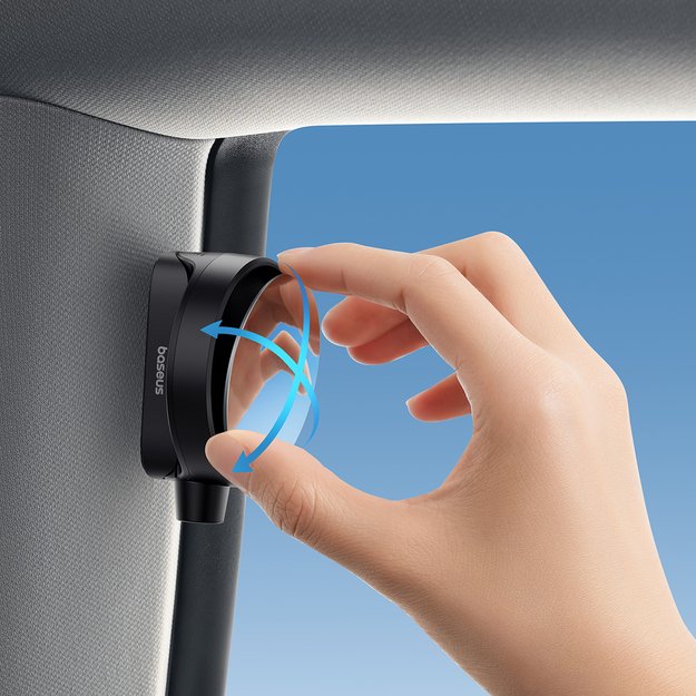Baseus SafeRide Series rearview mirror with safety hammer - black 10