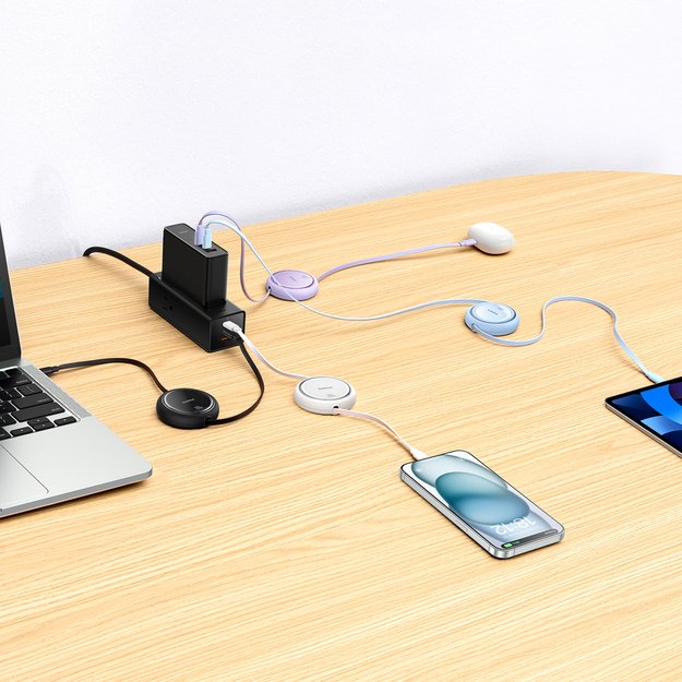 Baseus Free2Draw Mini USB-C - USB-C 100W 1m retractable cable - black 4