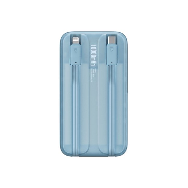 Baseus Comet Series powerbank with display 10000mAh 22.5W - blue + USB-A - USB-C cable 0.3m - white 2