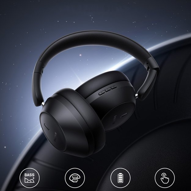 Baseus Bass 30 Max Wireless On-Ear Bluetooth 5.3 Headphones - Black 11