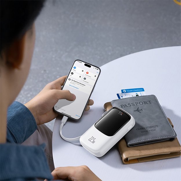 Baseus Qpow Pro+ Power Bank 22.5W 10000mAh USB-C - White 6