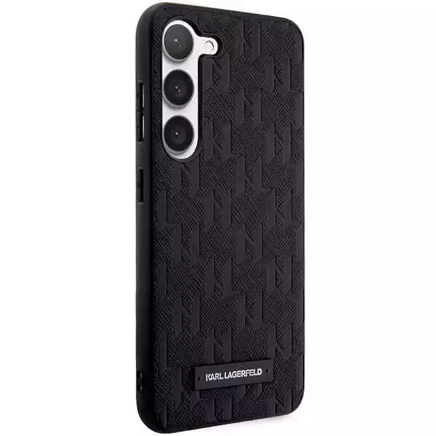 Karl Lagerfeld Saffiano Mono Metal Logo case for Samsung Galaxy S24+ - black 3