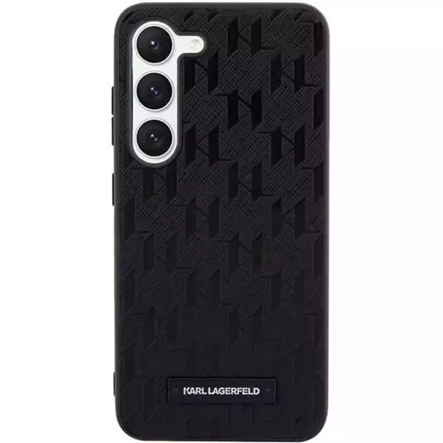 Karl Lagerfeld Saffiano Mono Metal Logo case for Samsung Galaxy S24+ - black 2