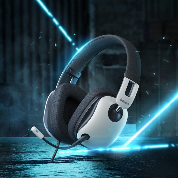 Baseus GoPlay 1 Max Gaming Wired Over-Ear Gaming Headphones - White and Black 7
