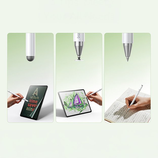 Baseus Smooth Writing III 3in1 Passive Stylus Magnetic Version - White 10
