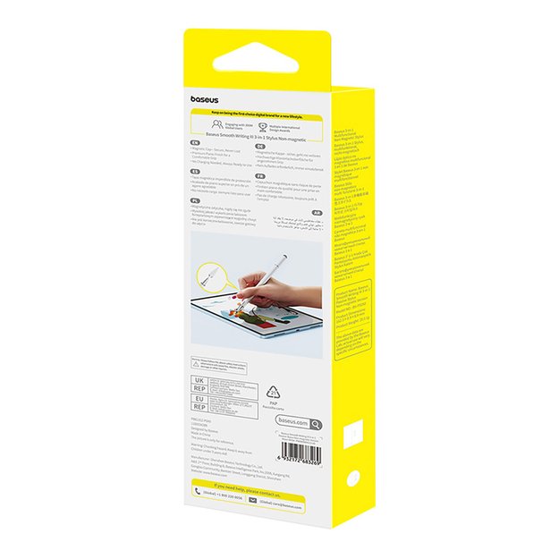 Baseus Smooth Writing III 3in1 Passive Stylus Magnetic Version - White 6