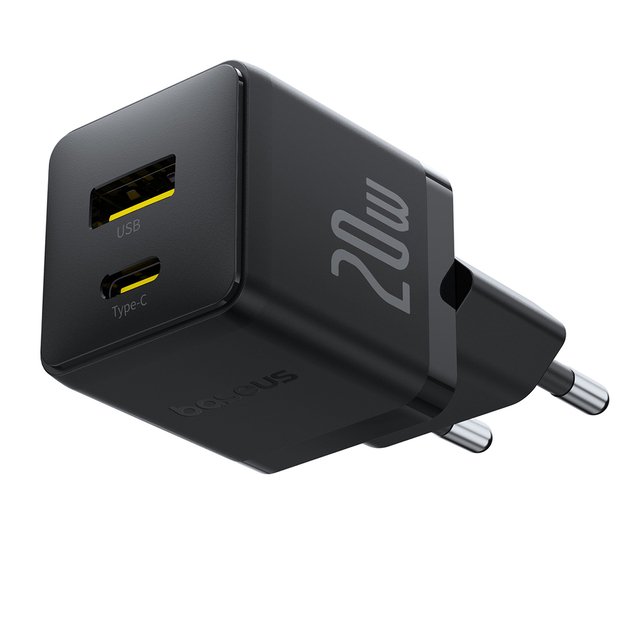 Baseus Palm 20W USB-C USB-A Wall Charger - Black 2
