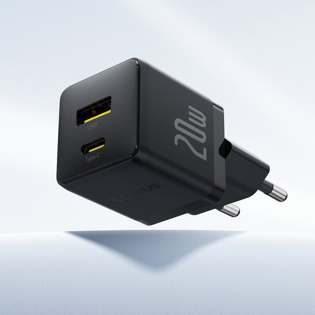 Baseus Palm 20W USB-C USB-A Wall Charger - Black 1