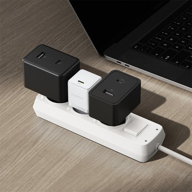 Baseus Palm 1C 20W Wall Charger (with Baseus Mini White USB-C 60W (20V/3A) 1m Cable) - White 7