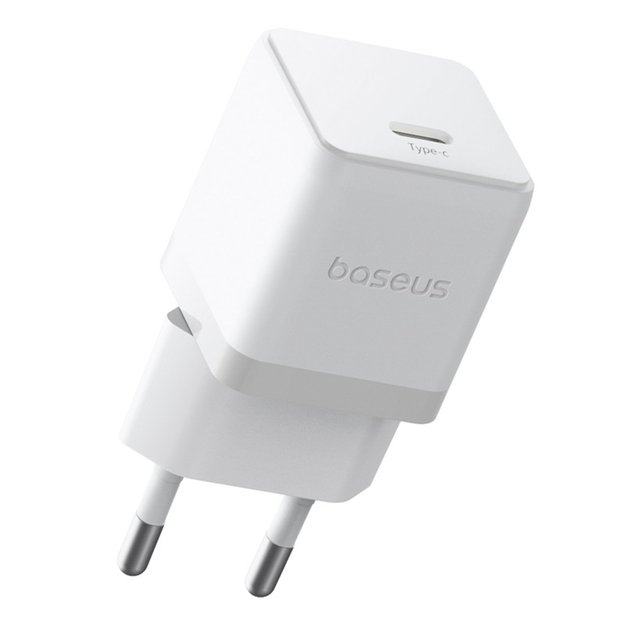 Baseus Palm 1C 20W Wall Charger (with Baseus Mini White USB-C 60W (20V/3A) 1m Cable) - White 4