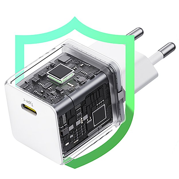 Baseus Palm 1C 20W Wall Charger (with Baseus Mini White USB-C 60W (20V/3A) 1m Cable) - White 13