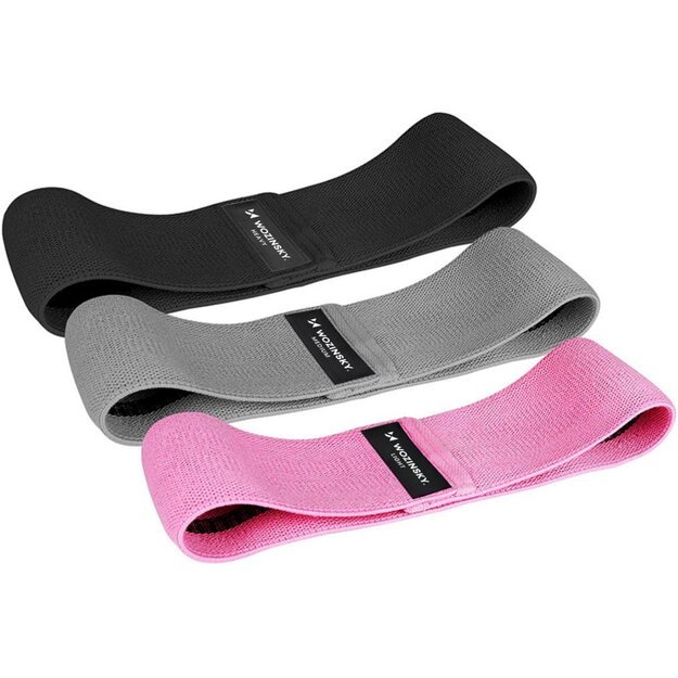 Wozinsky Set of 3x Fabric Resistance Bands Resistance Mini Band for Yoga Crossfit Fitness (WFB-01) 8