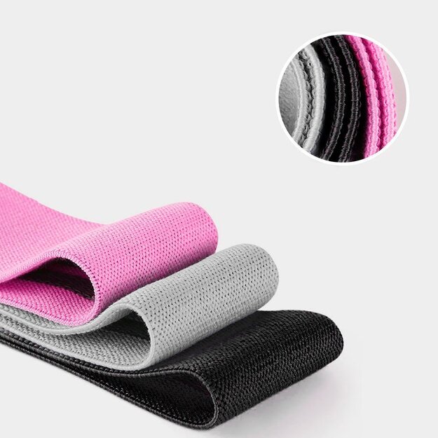 Wozinsky Set of 3x Fabric Resistance Bands Resistance Mini Band for Yoga Crossfit Fitness (WFB-01) 7