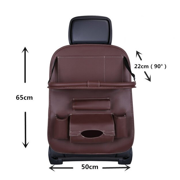 Car organizer for the seat foldable shelf mini car table beige 9