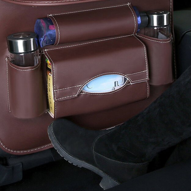 Car organizer for the seat foldable shelf mini car table beige 5