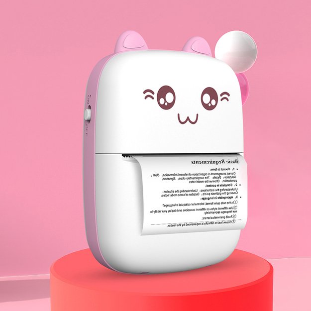Thermal printer mini cat HURC9 - pink 1