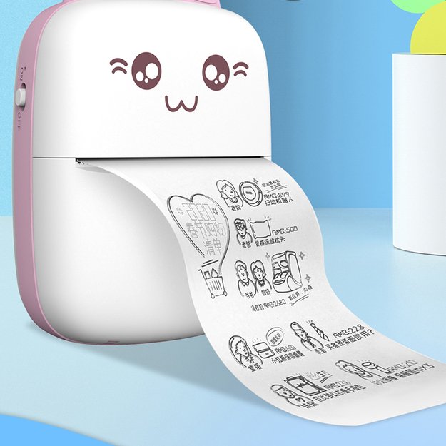 Thermal printer mini cat HURC9 - pink 2