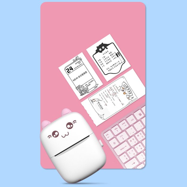 Thermal printer mini cat HURC9 - pink 3