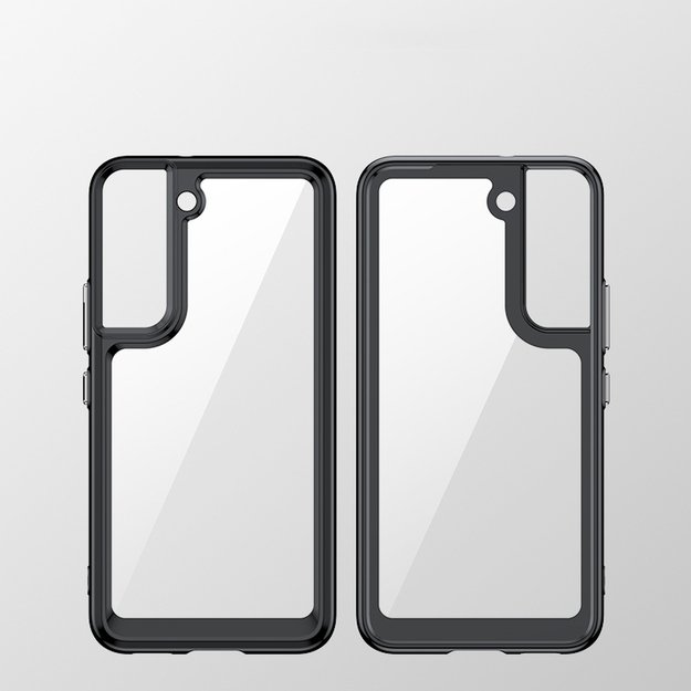 Outer Space Case Cover for Samsung Galaxy S22 + (S22 Plus) Hard Cover with Gel Frame Red 10