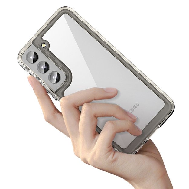 Outer Space Case Cover for Samsung Galaxy S22 + (S22 Plus) Hard Cover with Gel Frame Red 17