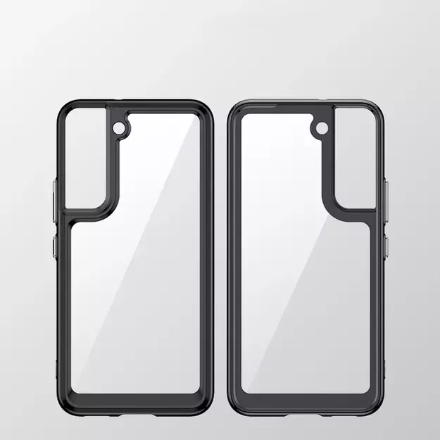 Outer Space Case Cover for Samsung Galaxy S22 + (S22 Plus) Hard Cover with Gel Frame Red 1