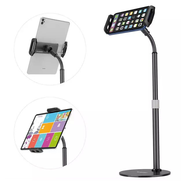 Wozinsky stand for tablet and phone on the desk black (WTHBK4) 3