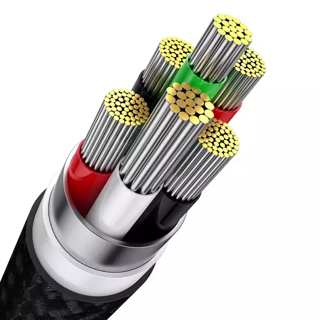 Baseus Flash Series II cable USB - USB Type C / Lightning / micro USB 100 W 1.2 m black (CASS030001) 5